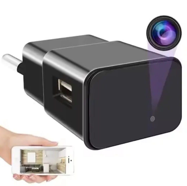 מצלמה נסתרת מוסלקת בשקע טעינה USB