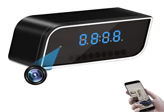 שעון דיגיטלי עם מצלמה נסתרת ומקליט שמע
